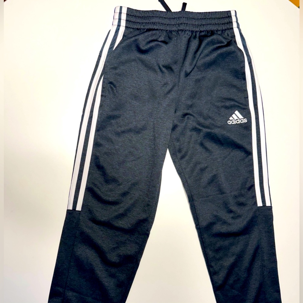 Adidas boys dark grey Adidas jogging pants